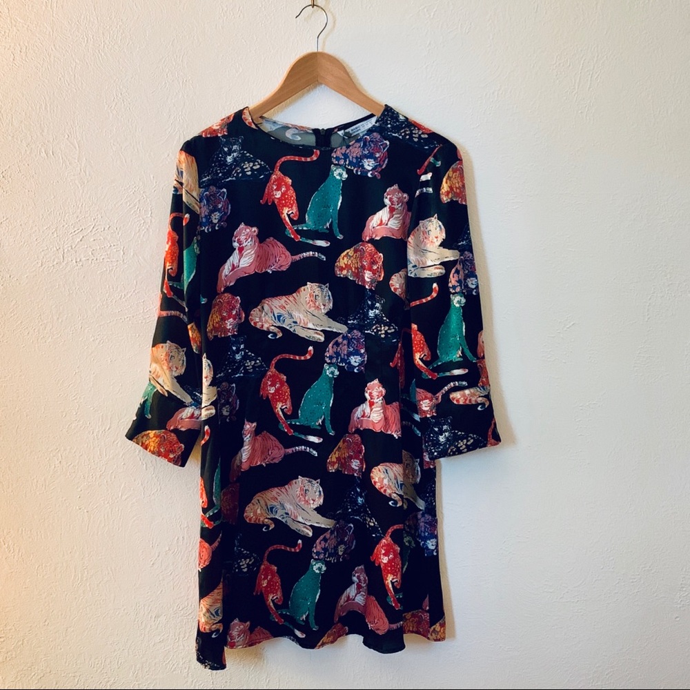 NWT ZARA Basic Tiger Print 🐯 Dress, Large